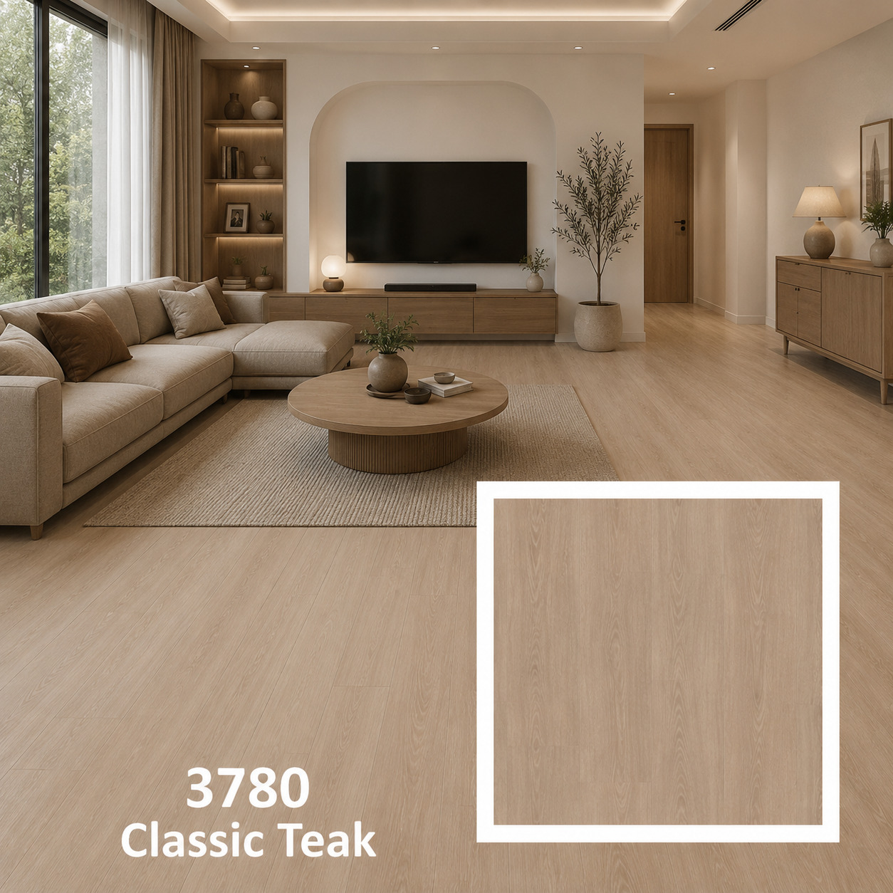 ไม้พื้นลามิเนต หนา 8 มม. 3780 Classic Teak