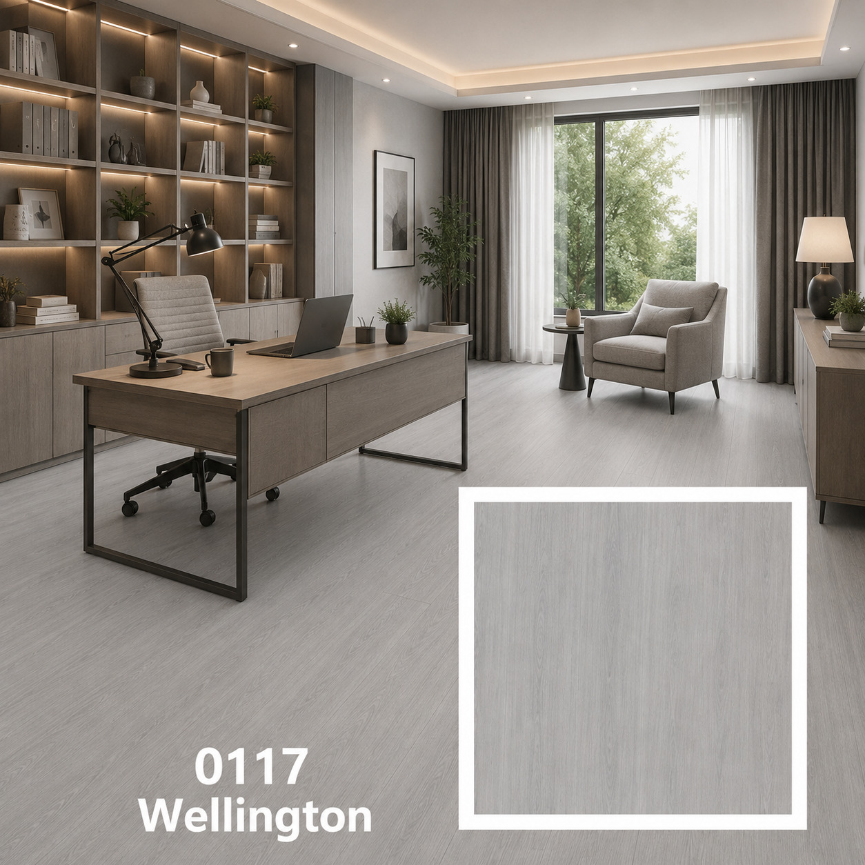 ไม้พื้นลามิเนต หนา 12 มม. 0117 Wellington