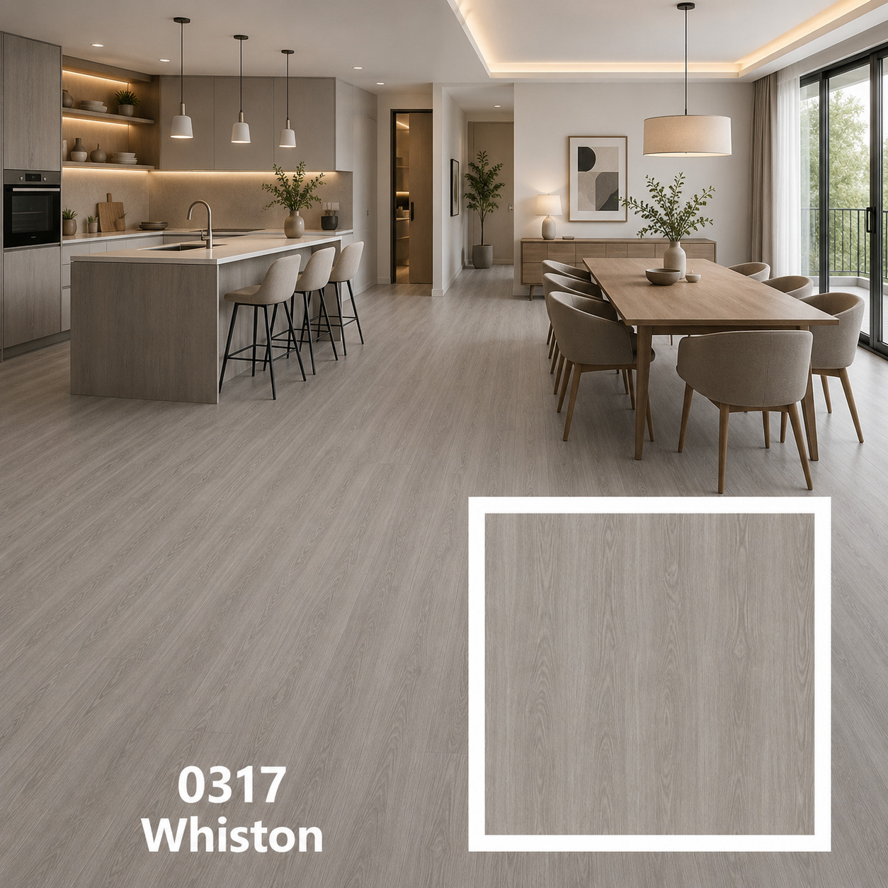 ไม้พื้นลามิเนต หนา 12 มม. 0317 Whiston