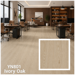 ไม้พื้น SPC หนา 4 มม. YN801 Ivory Oak