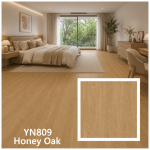 ไม้พื้น SPC หนา 4 มม. YN809 Honey Oak