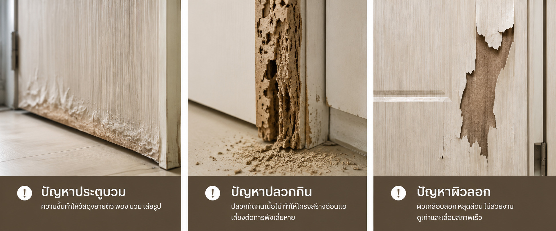 ประตู UPVC ไม้สงเคราะห์ ปัญหาประตูทั่วไป