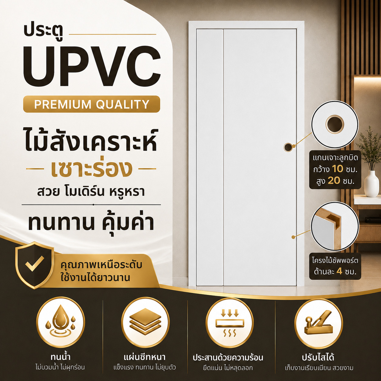 ประตู UPVC ปก