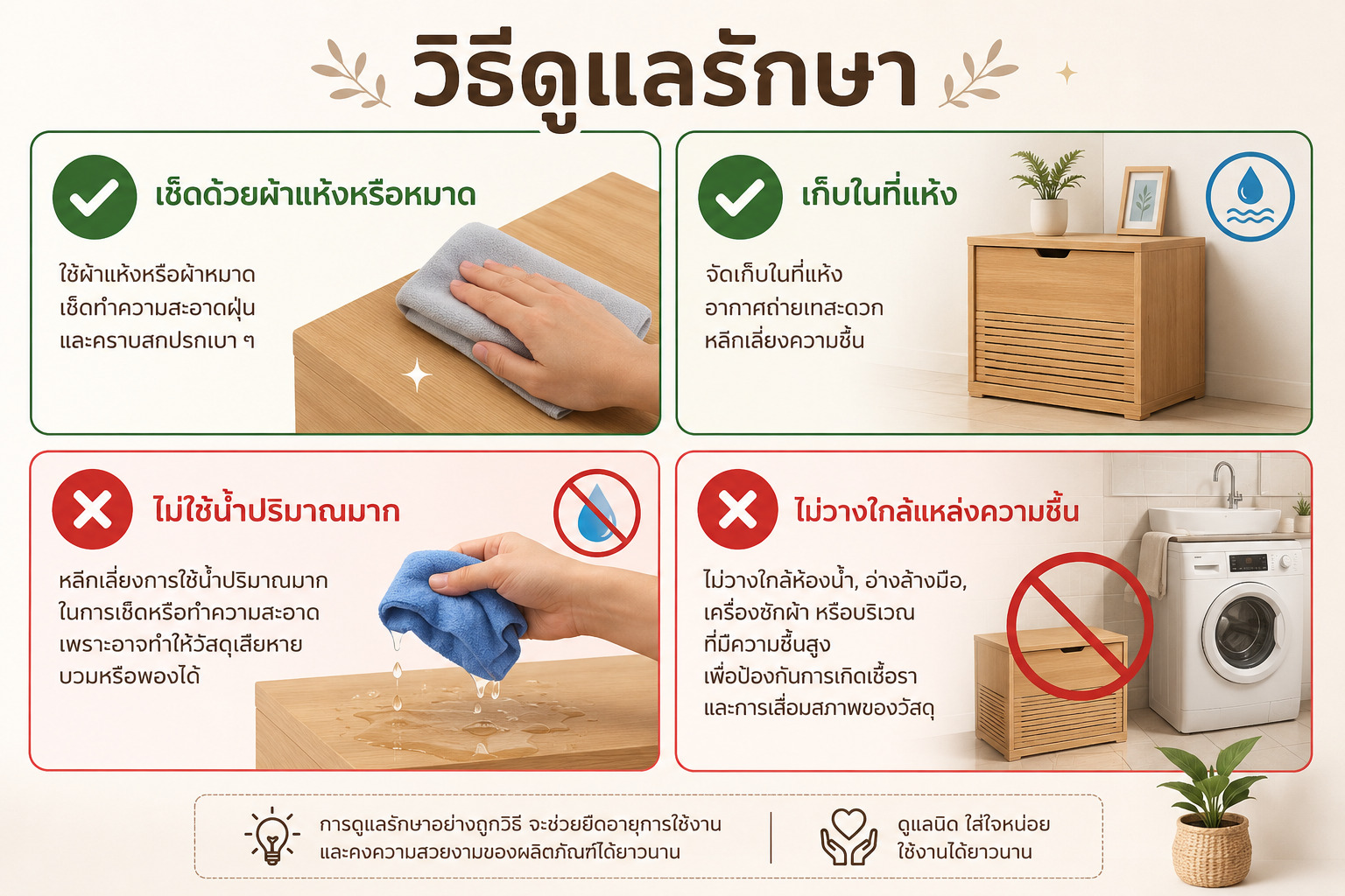 วิธีดูแลรักษาแผ่นไม้อัด MDF